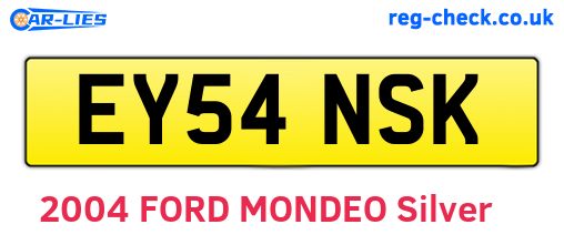 EY54NSK are the vehicle registration plates.