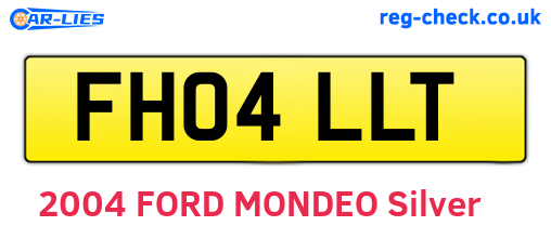 FH04LLT are the vehicle registration plates.