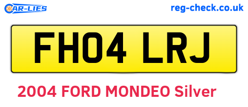 FH04LRJ are the vehicle registration plates.
