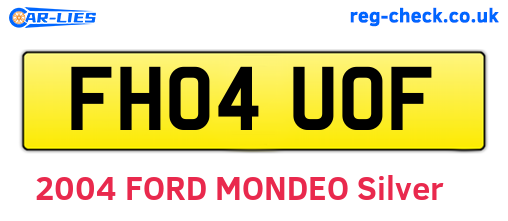 FH04UOF are the vehicle registration plates.