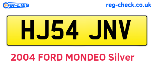 HJ54JNV are the vehicle registration plates.