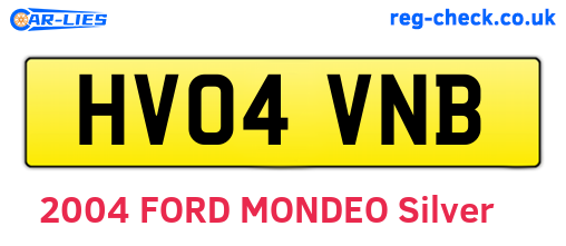 HV04VNB are the vehicle registration plates.