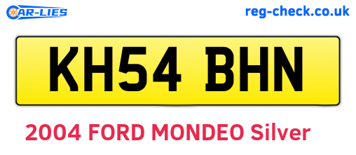 KH54BHN are the vehicle registration plates.