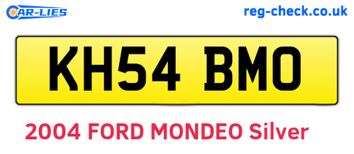 KH54BMO are the vehicle registration plates.