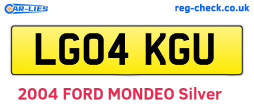 LG04KGU are the vehicle registration plates.