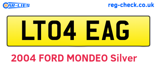 LT04EAG are the vehicle registration plates.