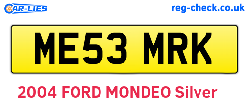 ME53MRK are the vehicle registration plates.