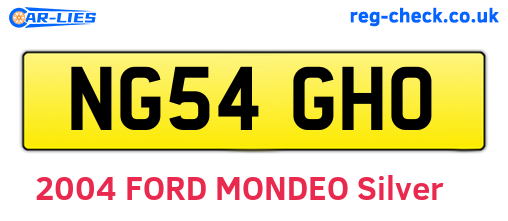 NG54GHO are the vehicle registration plates.