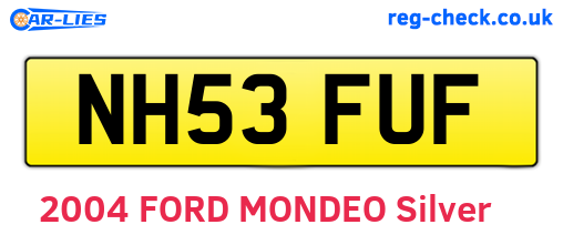 NH53FUF are the vehicle registration plates.