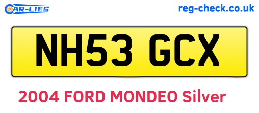 NH53GCX are the vehicle registration plates.