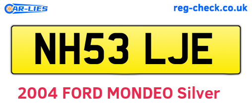 NH53LJE are the vehicle registration plates.