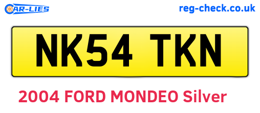NK54TKN are the vehicle registration plates.
