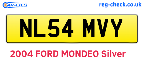 NL54MVY are the vehicle registration plates.