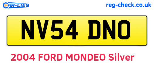 NV54DNO are the vehicle registration plates.