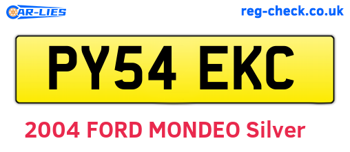 PY54EKC are the vehicle registration plates.