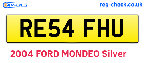 RE54FHU are the vehicle registration plates.
