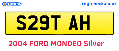 S29TAH are the vehicle registration plates.