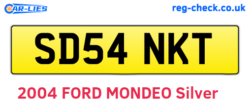 SD54NKT are the vehicle registration plates.