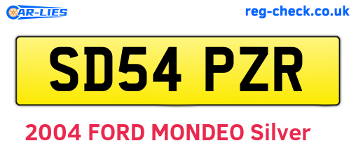 SD54PZR are the vehicle registration plates.