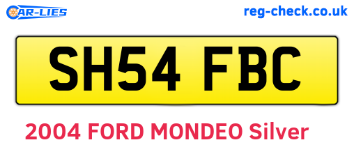 SH54FBC are the vehicle registration plates.