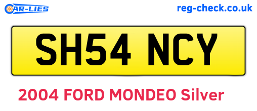 SH54NCY are the vehicle registration plates.