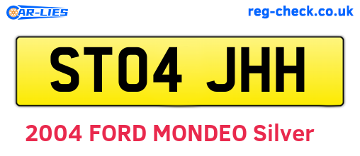 ST04JHH are the vehicle registration plates.