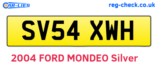 SV54XWH are the vehicle registration plates.