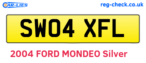 SW04XFL are the vehicle registration plates.