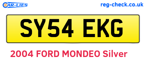 SY54EKG are the vehicle registration plates.