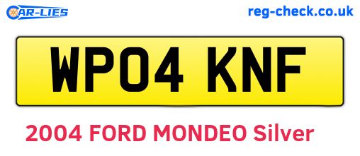WP04KNF are the vehicle registration plates.
