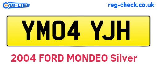 YM04YJH are the vehicle registration plates.