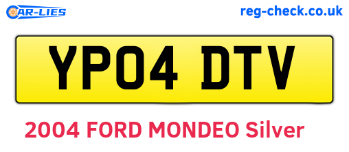 YP04DTV are the vehicle registration plates.