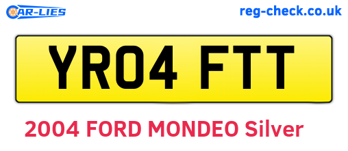YR04FTT are the vehicle registration plates.