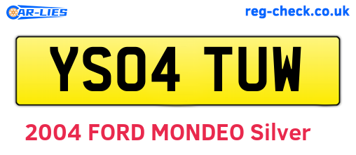 YS04TUW are the vehicle registration plates.