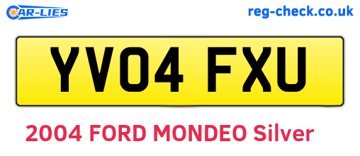 YV04FXU are the vehicle registration plates.