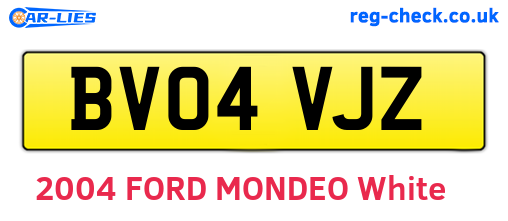 BV04VJZ are the vehicle registration plates.