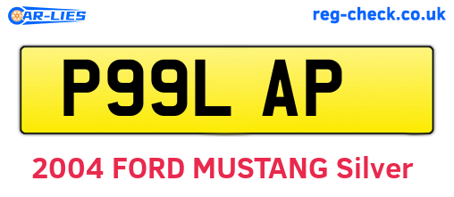 P99LAP are the vehicle registration plates.