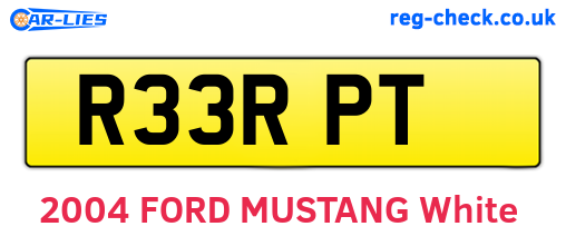 R33RPT are the vehicle registration plates.