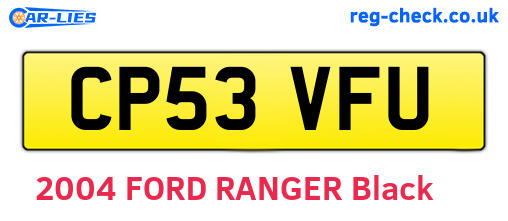 CP53VFU are the vehicle registration plates.