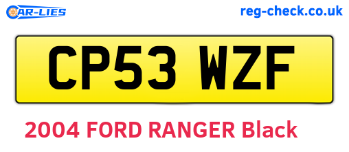 CP53WZF are the vehicle registration plates.