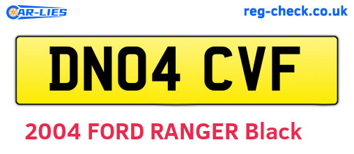 DN04CVF are the vehicle registration plates.