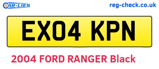 EX04KPN are the vehicle registration plates.