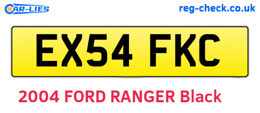 EX54FKC are the vehicle registration plates.