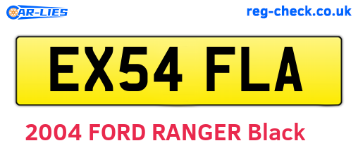 EX54FLA are the vehicle registration plates.