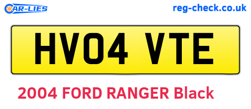 HV04VTE are the vehicle registration plates.