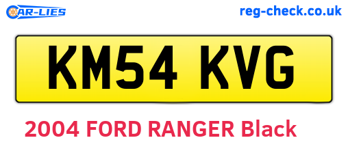 KM54KVG are the vehicle registration plates.