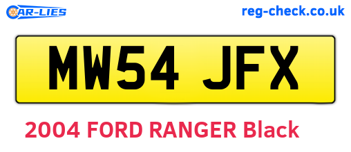 MW54JFX are the vehicle registration plates.