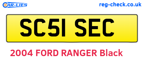SC51SEC are the vehicle registration plates.
