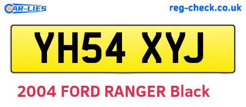 YH54XYJ are the vehicle registration plates.