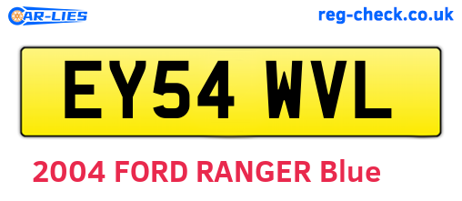 EY54WVL are the vehicle registration plates.